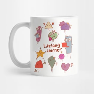 Lifelong Learner Kawaii Shapes Mug